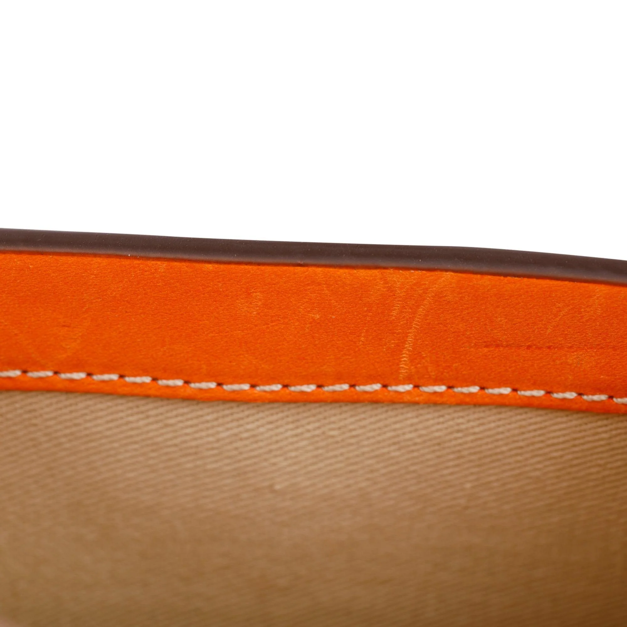 Jacquemus Orange Calfskin Leather Mini Signature Le Chiquito Handle Bag w/ Strap - Image 14