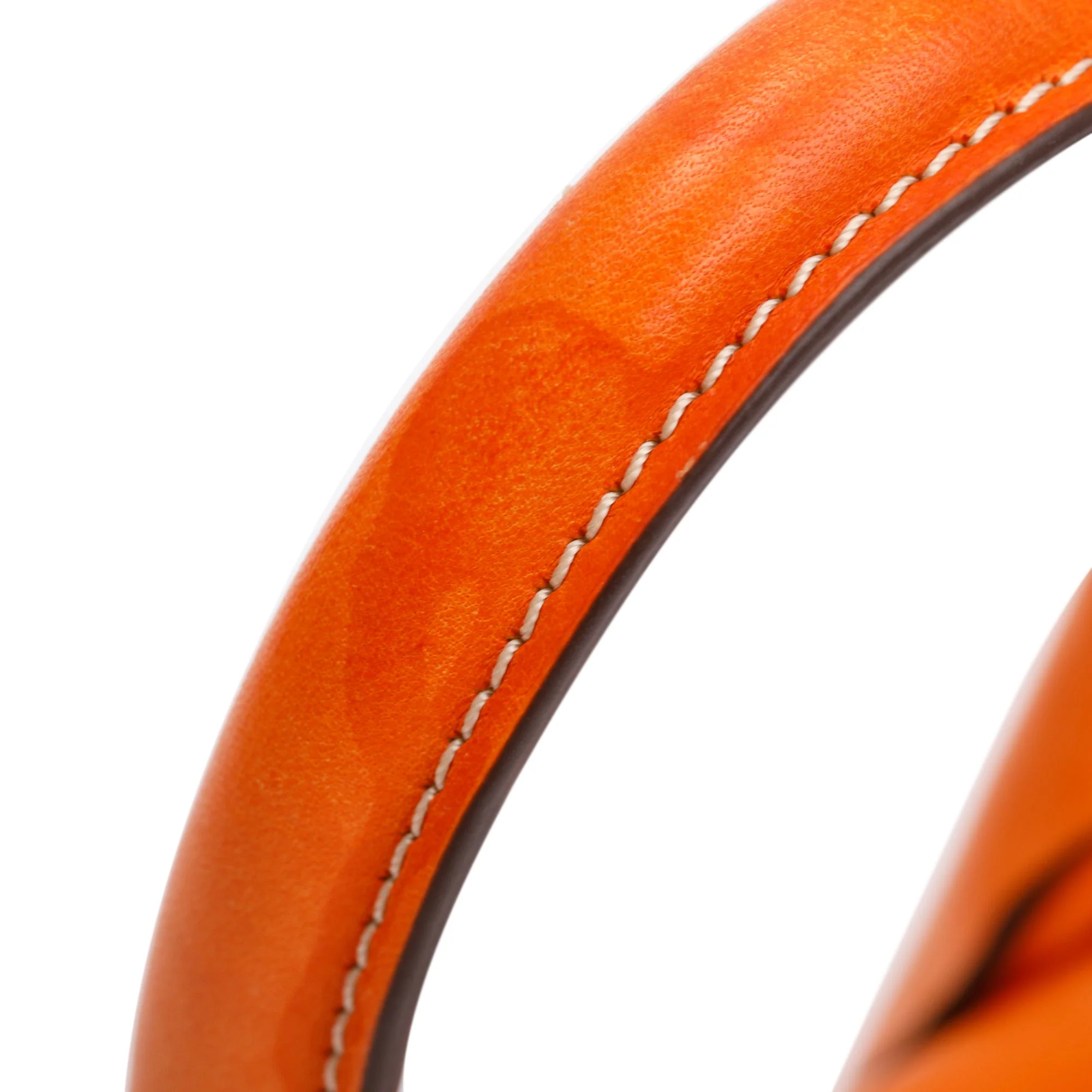 Jacquemus Orange Calfskin Leather Mini Signature Le Chiquito Handle Bag w/ Strap - Image 8