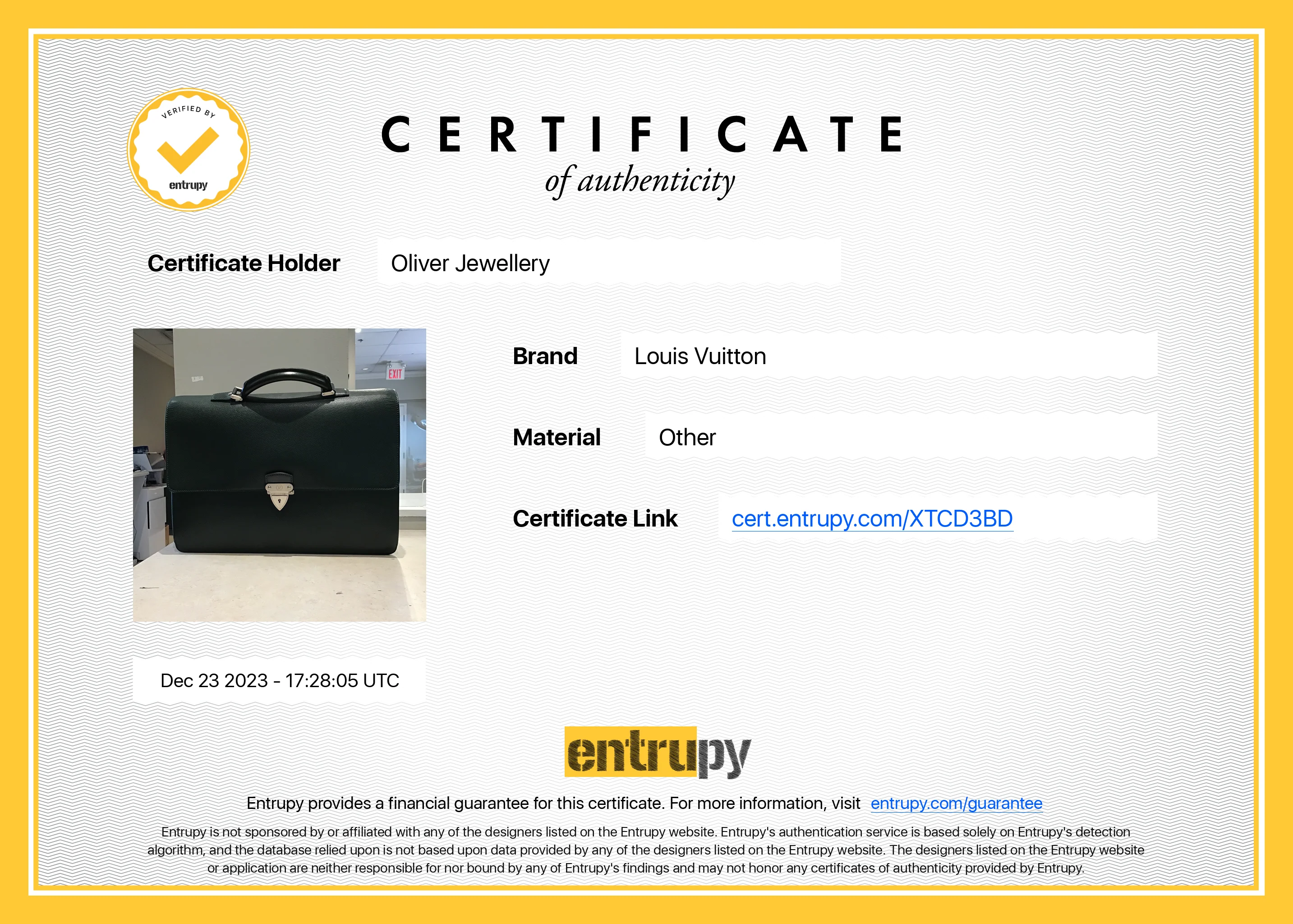 Louis Vuitton Green Taiga Leather Laguito Briefcase - Image 14