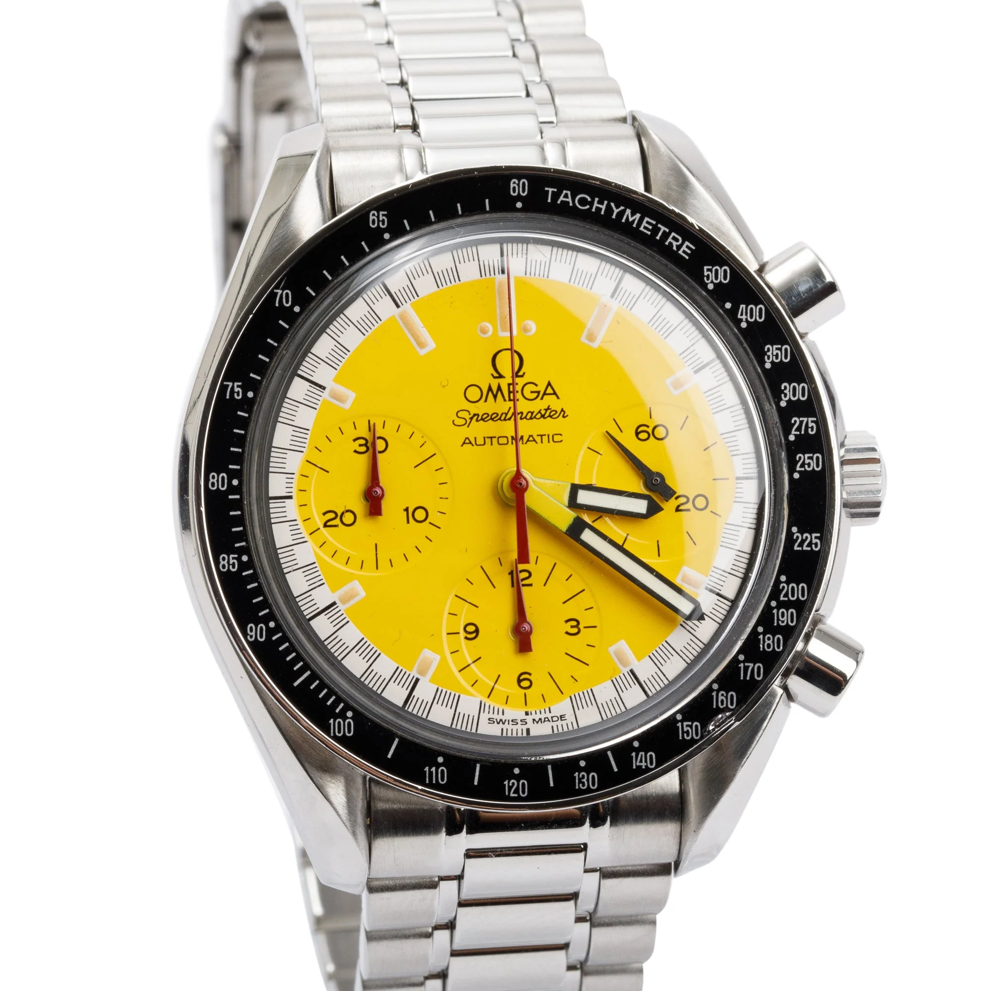 Omega Stainless Steel Speedmaster Reduced Michael Schumacher 39 MM Automatic Chronograph Watch w/ Box - Image 3