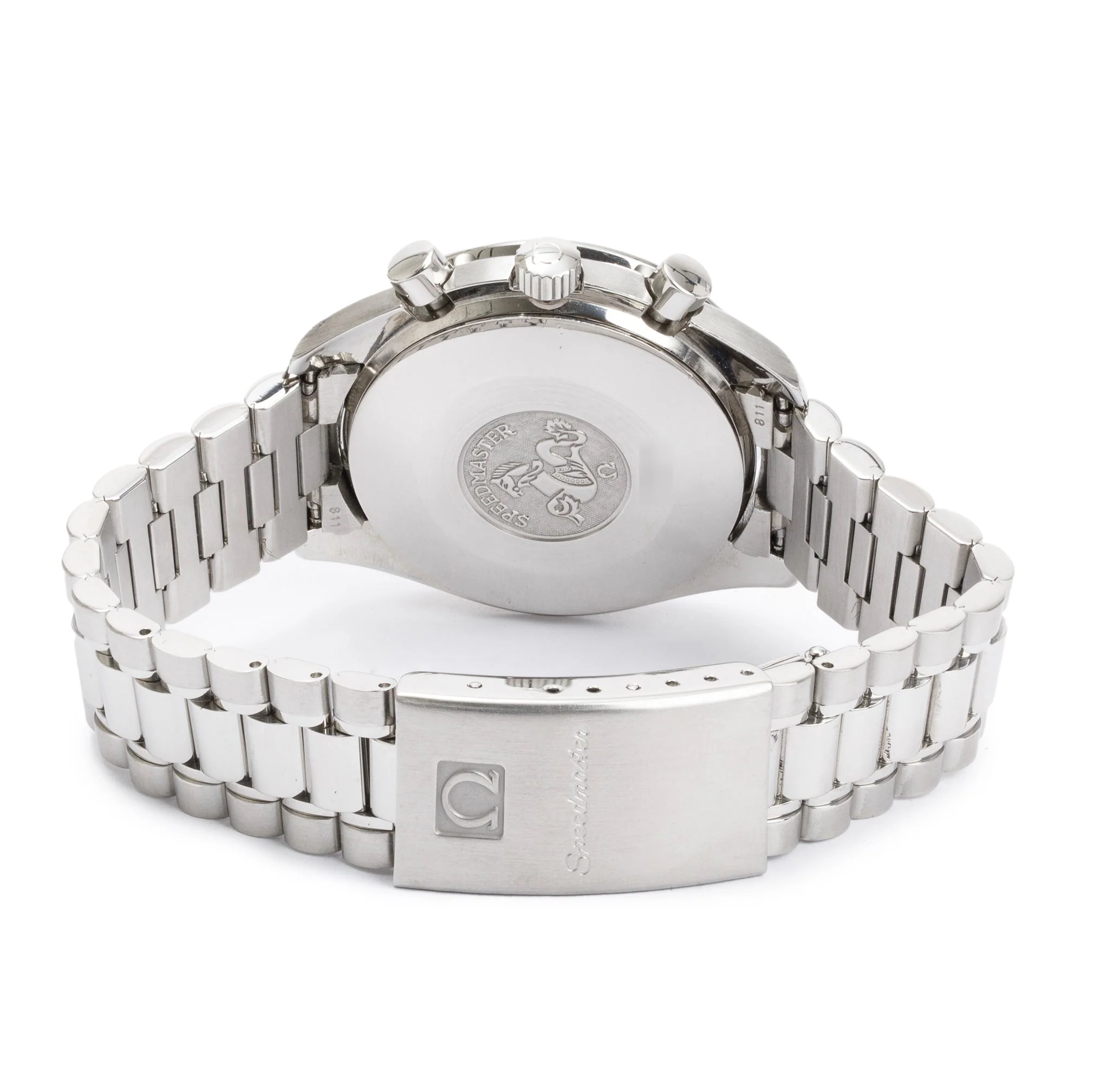 Omega Stainless Steel Speedmaster Reduced Michael Schumacher 39 MM Automatic Chronograph Watch w/ Box - Image 4