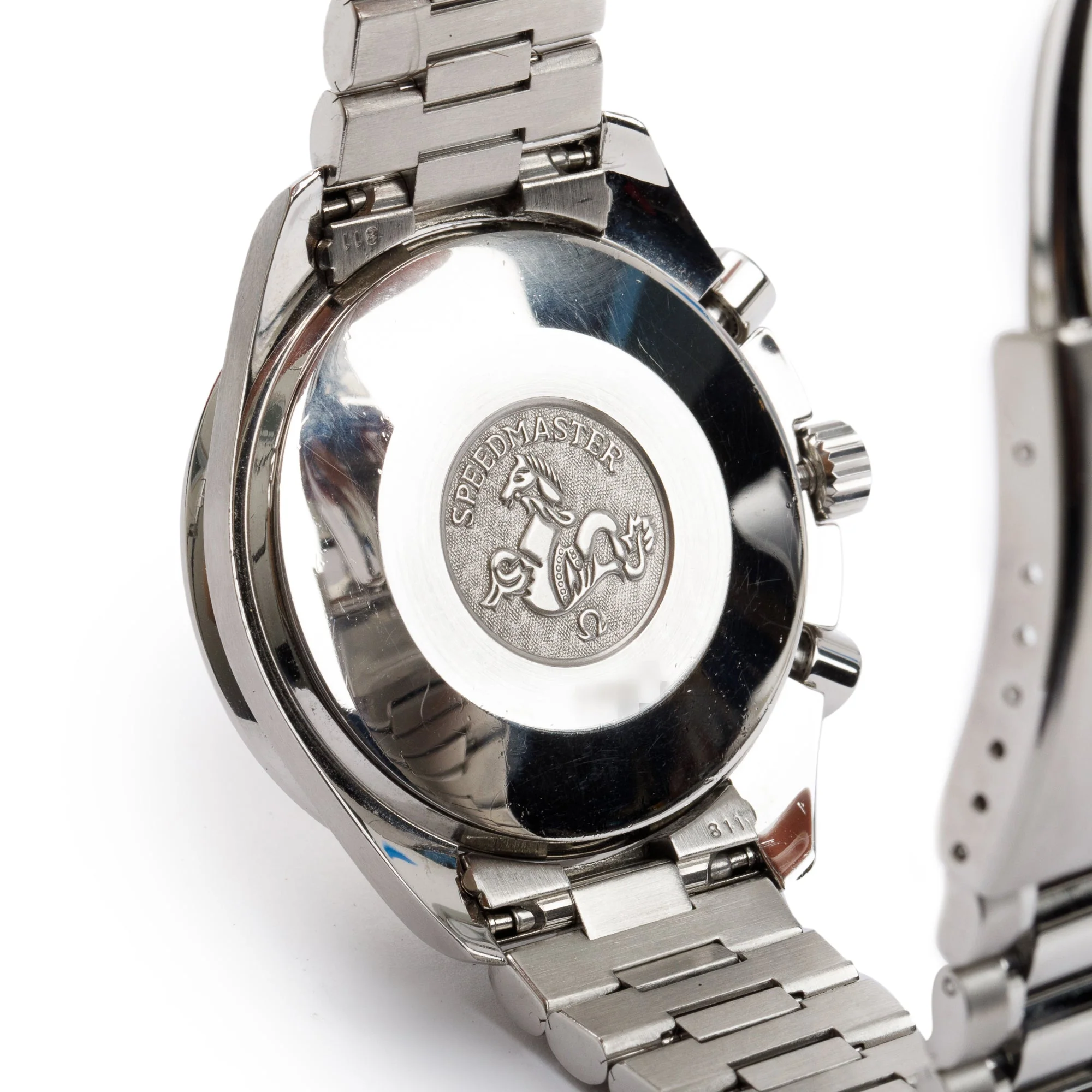 Omega Stainless Steel Speedmaster Reduced Michael Schumacher 39 MM Automatic Chronograph Watch w/ Box - Image 6