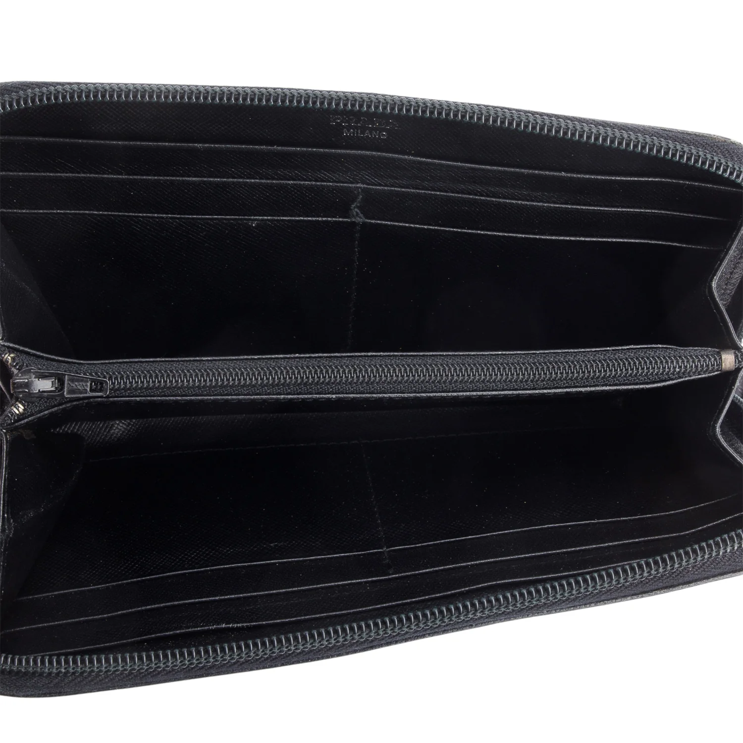 Prada Black Large Saffiano Leather Wallet - Image 6