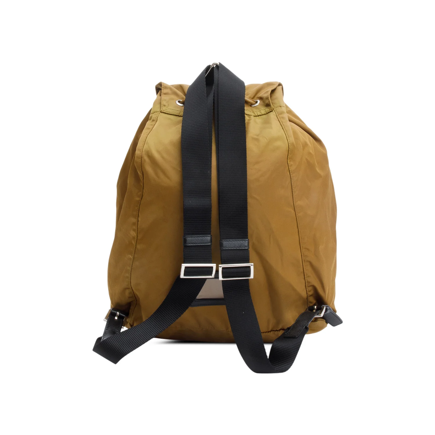 Prada Brown Tessuto Nylon Drawstring Backpack - Image 4