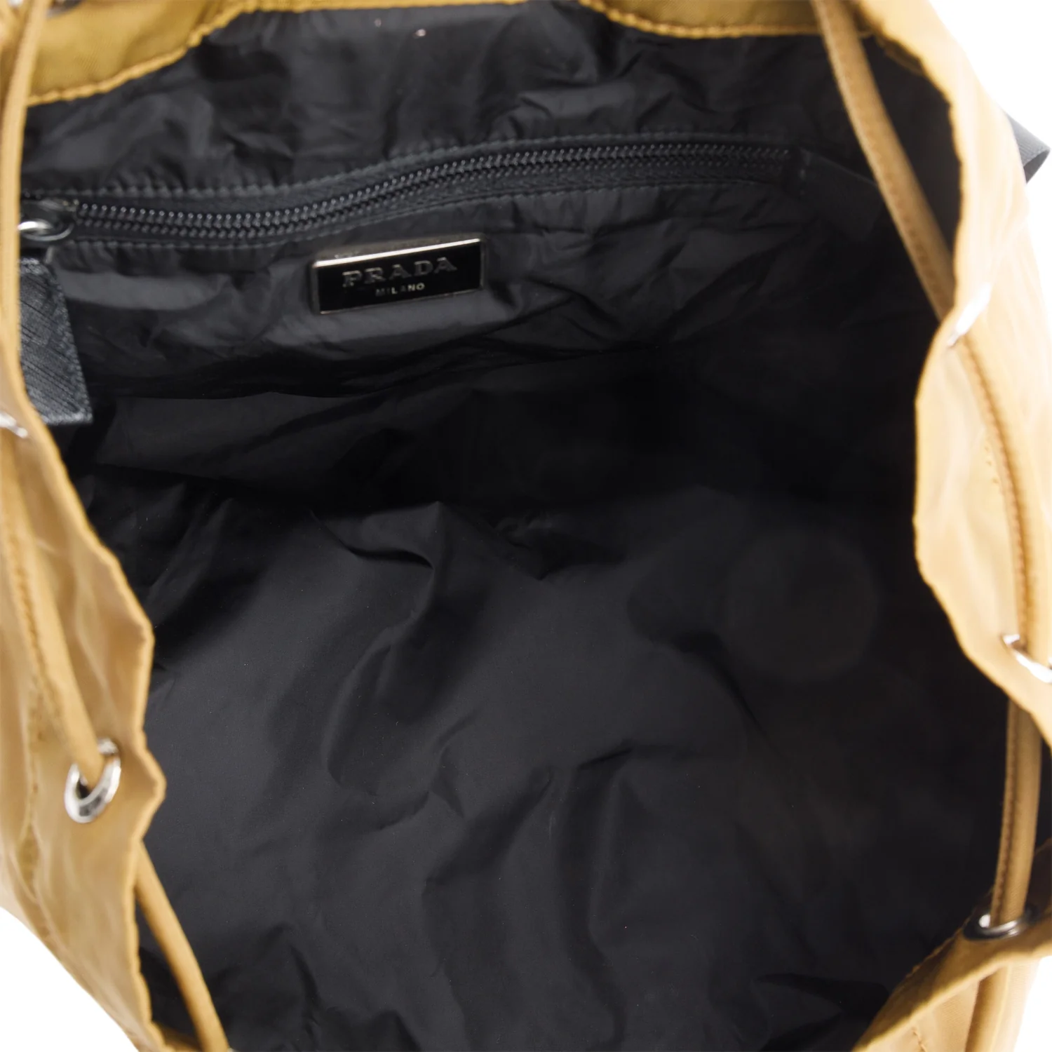 Prada Brown Tessuto Nylon Drawstring Backpack - Image 7