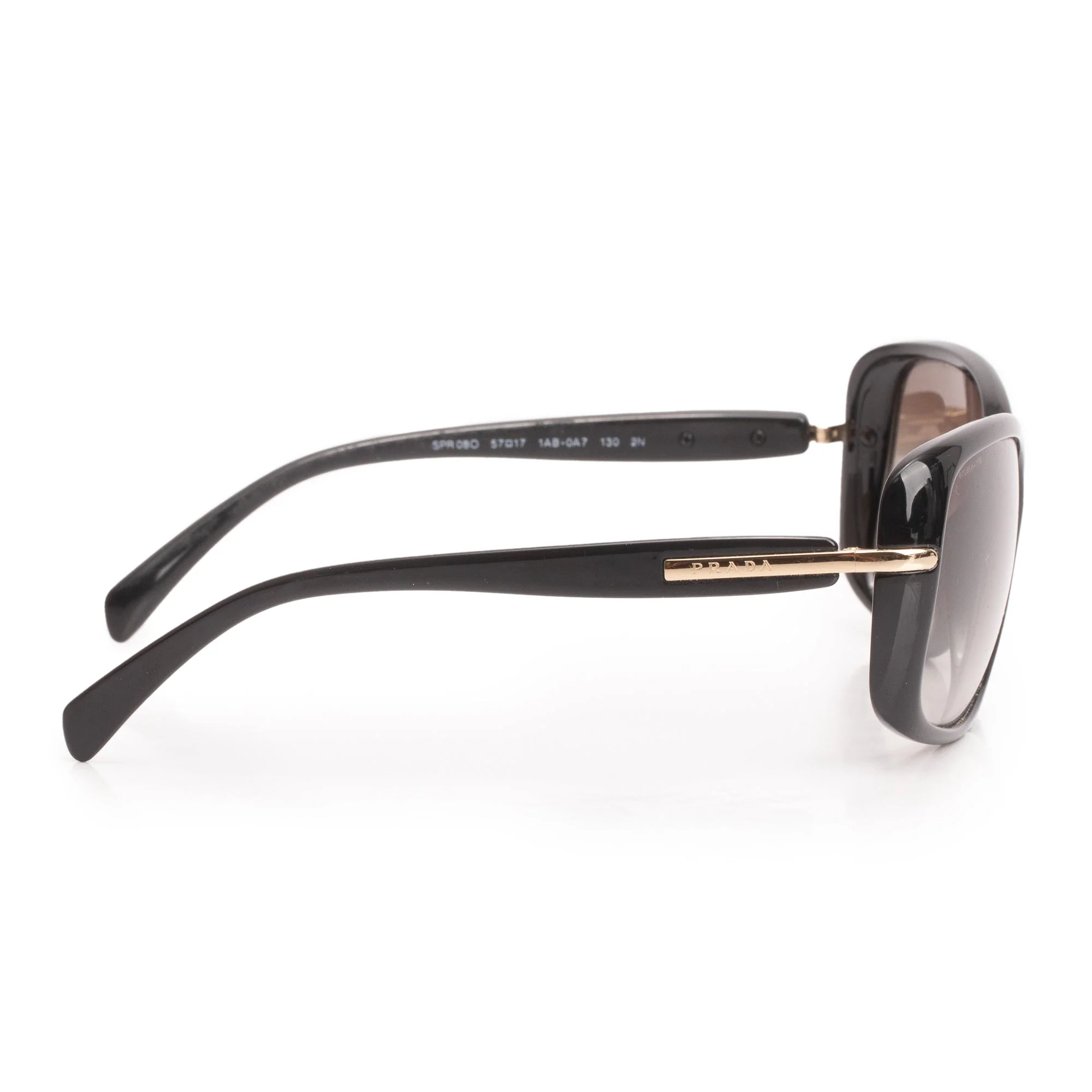 Prada SPR 080  Black Acetate Conceptual Sunglasses w/ Case - Image 3