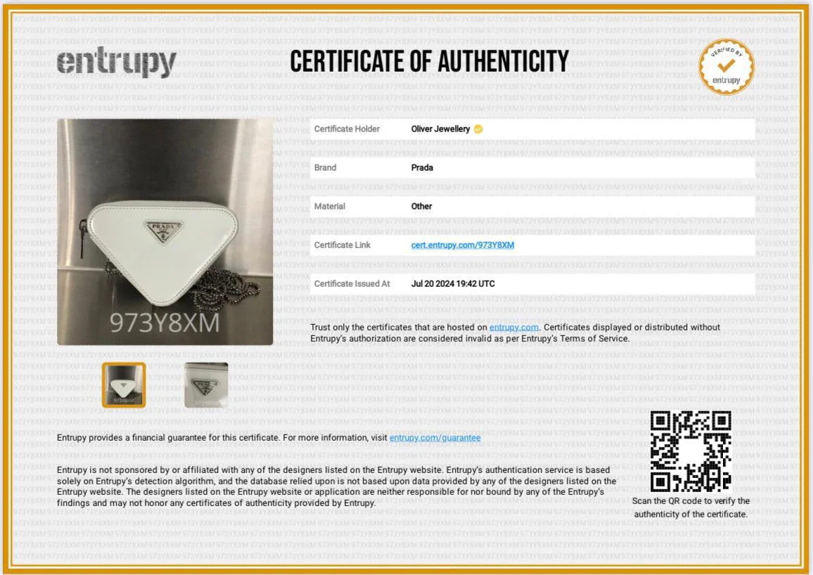 Prada White Spazzolato Leather Mini Triangle Crossbody Bag - Image 10