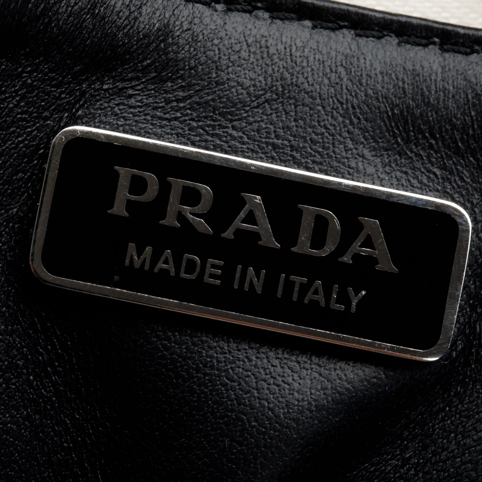 Prada White Spazzolato Leather Mini Triangle Crossbody Bag - Image 9