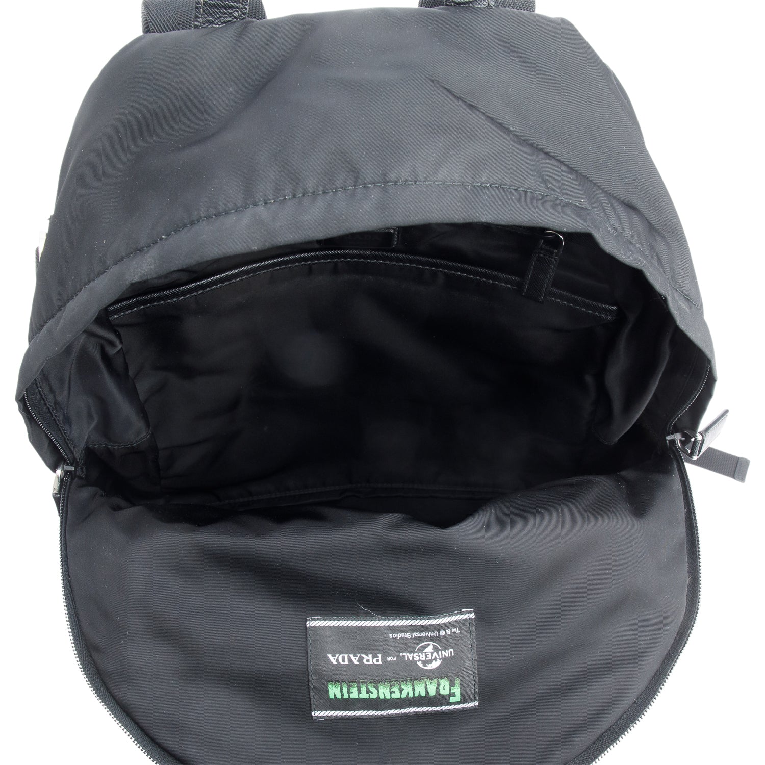 Prada X Universal Studios Black Tessuto Nylon Frankenstein Heart Backpack - Image 7
