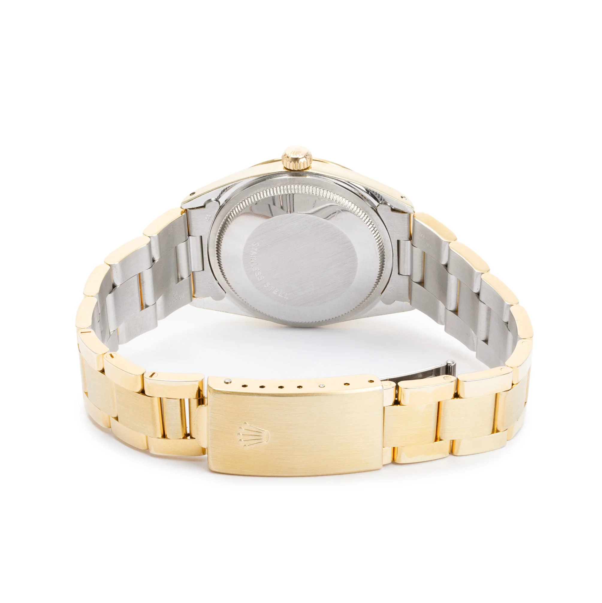 Rolex Vintage Gold-Plated Stainless Steel Oyster Perpetual Date 34 MM Watch w/ Box & Papers - Image 4