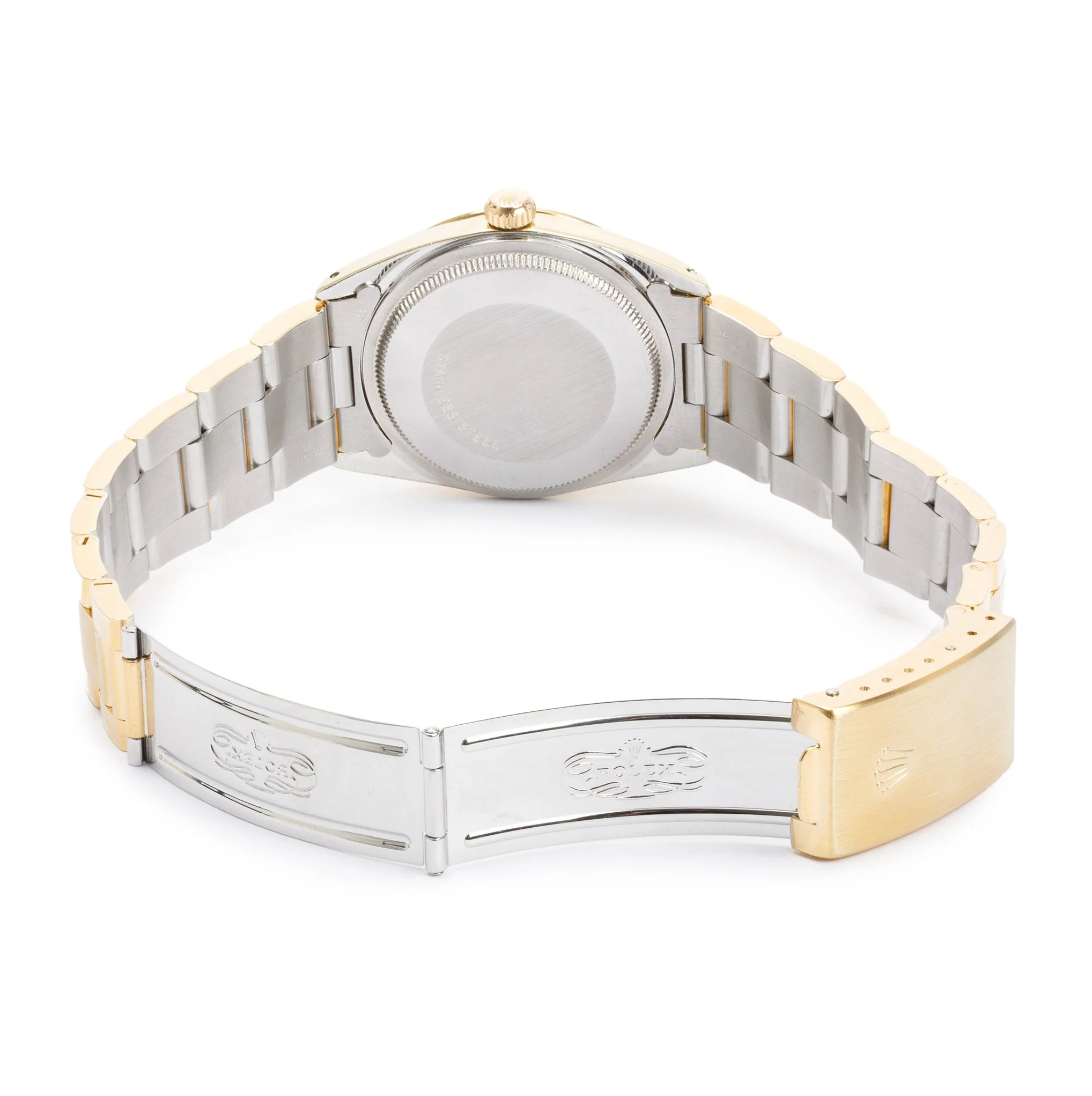 Rolex Vintage Gold-Plated Stainless Steel Oyster Perpetual Date 34 MM Watch w/ Box & Papers - Image 5