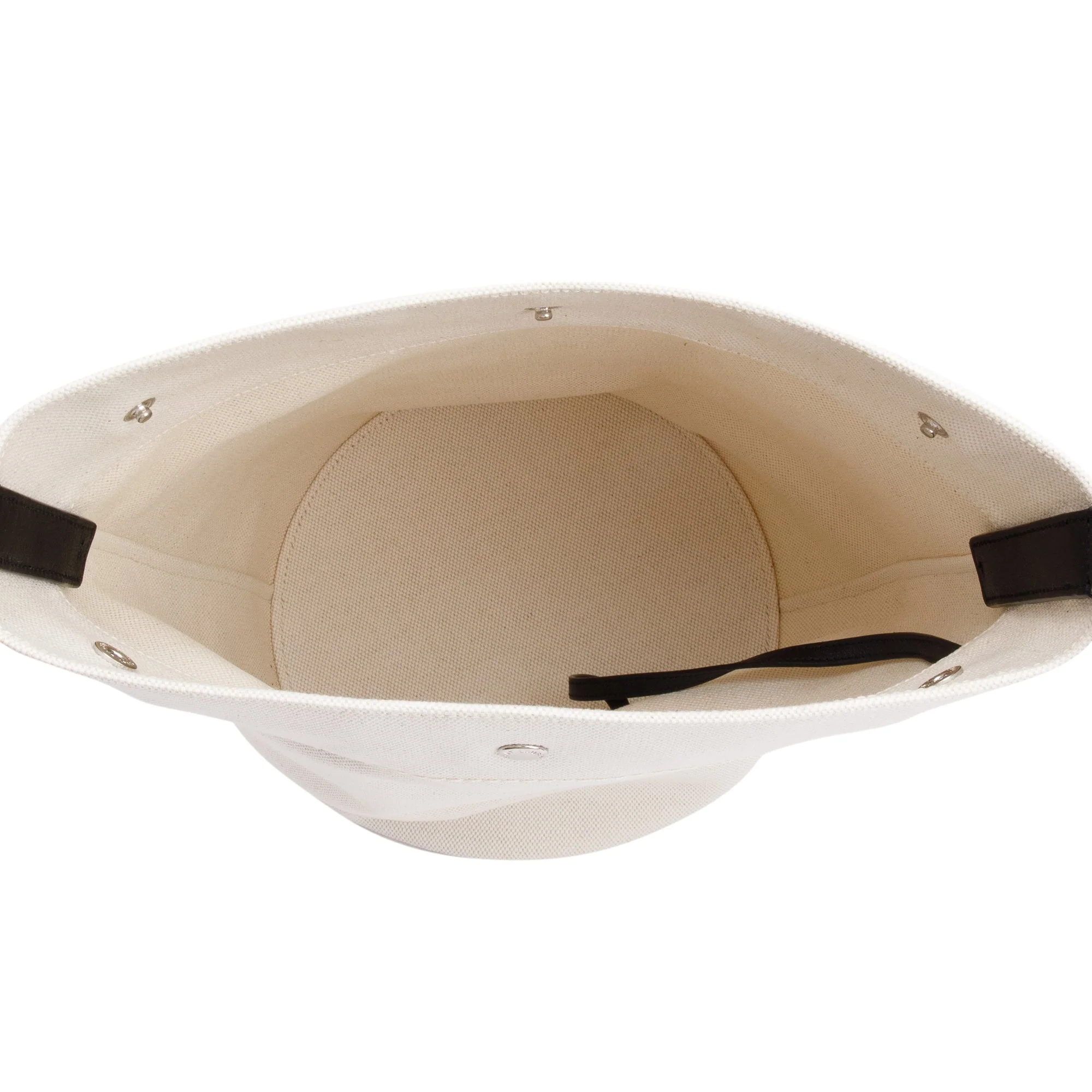 Saint Laurent 2021 White Canvas Rive Gauche Bucket Bag - Image 8