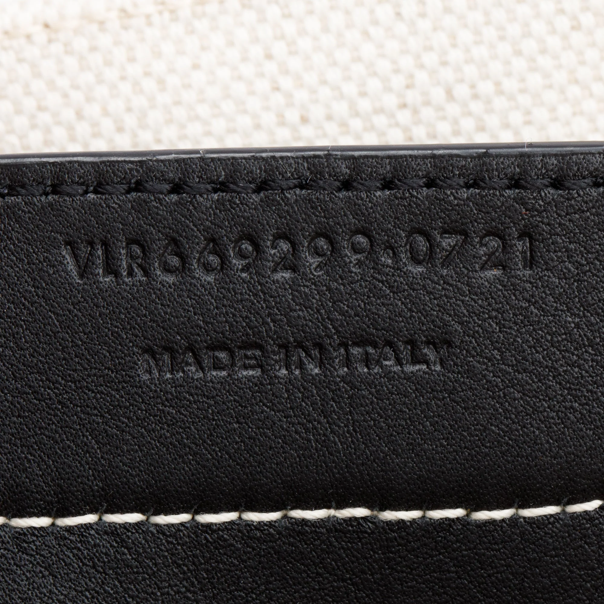 Saint Laurent 2021 White Canvas Rive Gauche Bucket Bag - Image 9