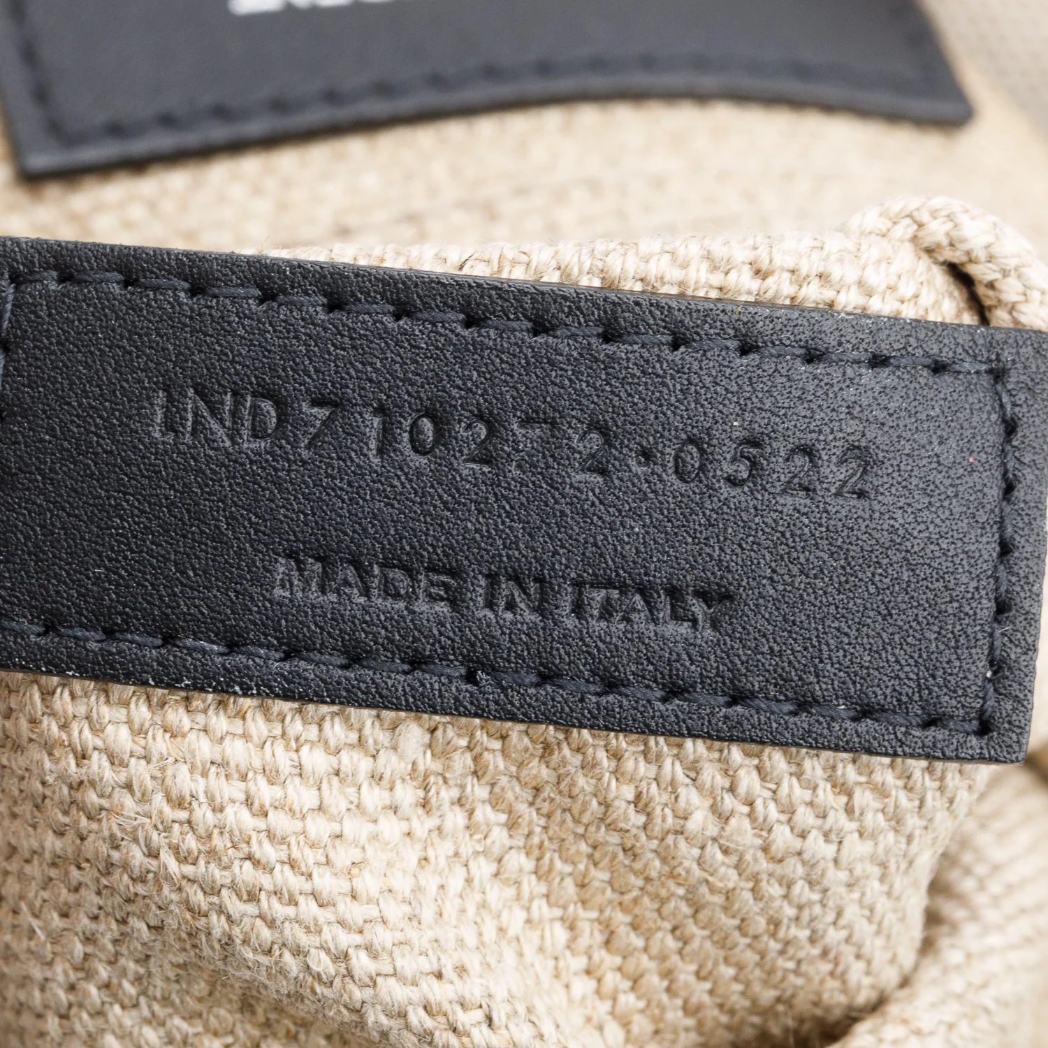 Saint Laurent Beige Linen Calfskin Rive Gauche Drawstring Backpack - Image 8