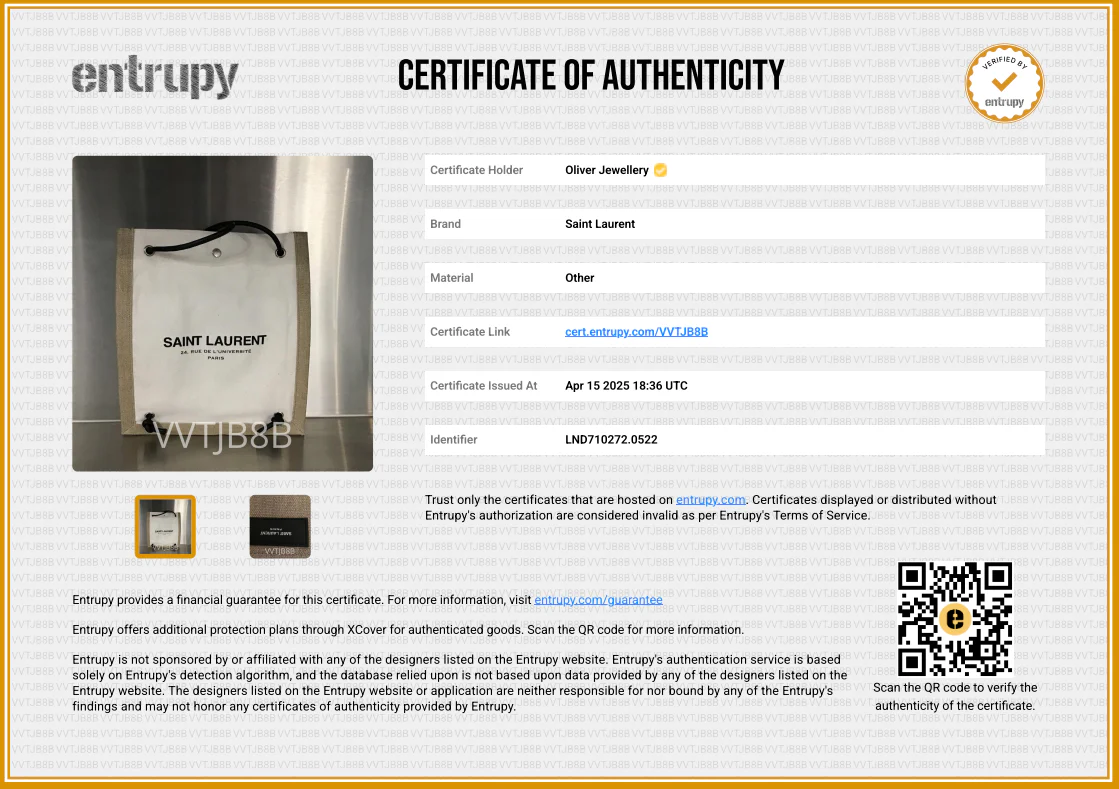 Saint Laurent Beige Linen Calfskin Rive Gauche Drawstring Backpack - Image 9