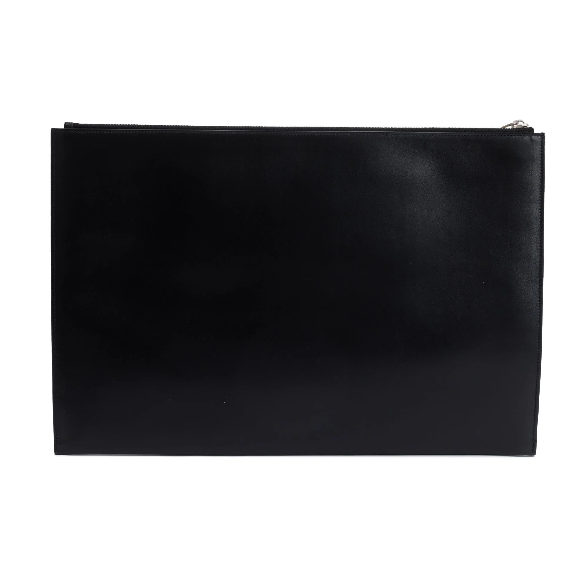 Saint Laurent Black Calfskin Waiting For Sunset Large Sac De Jour Carryall Pouch - Image 3
