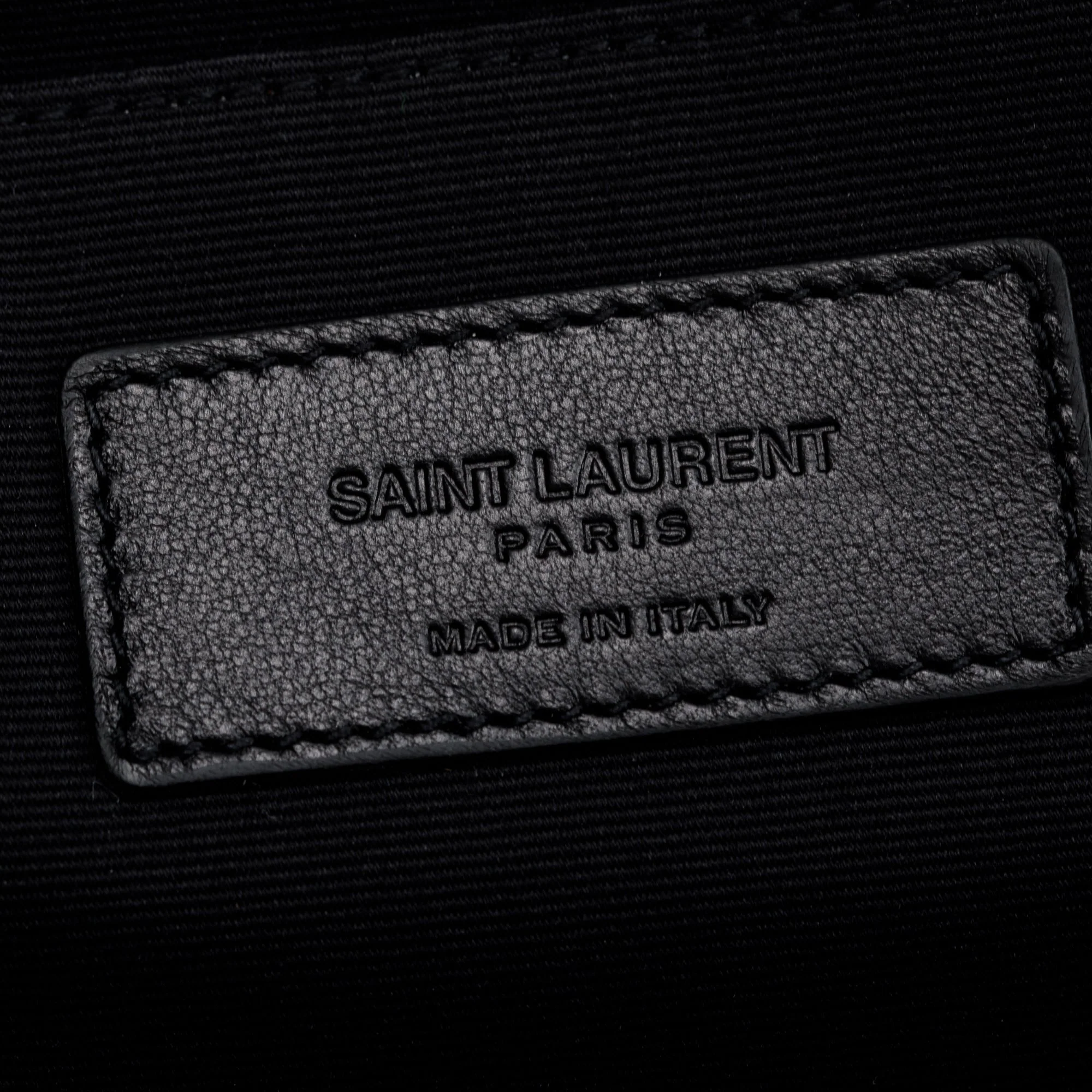 Saint Laurent Black Calfskin Waiting For Sunset Large Sac De Jour Carryall Pouch - Image 5
