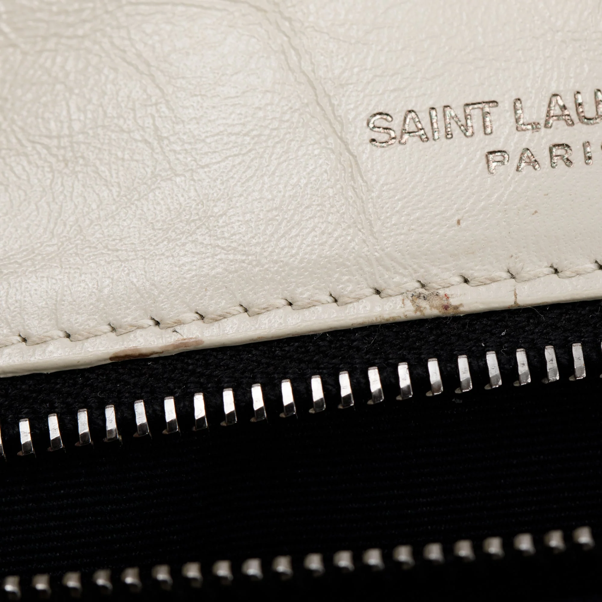 Saint Laurent White Crinkled Calfskin Leather Medium Niki Shoulder Bag - Image 13