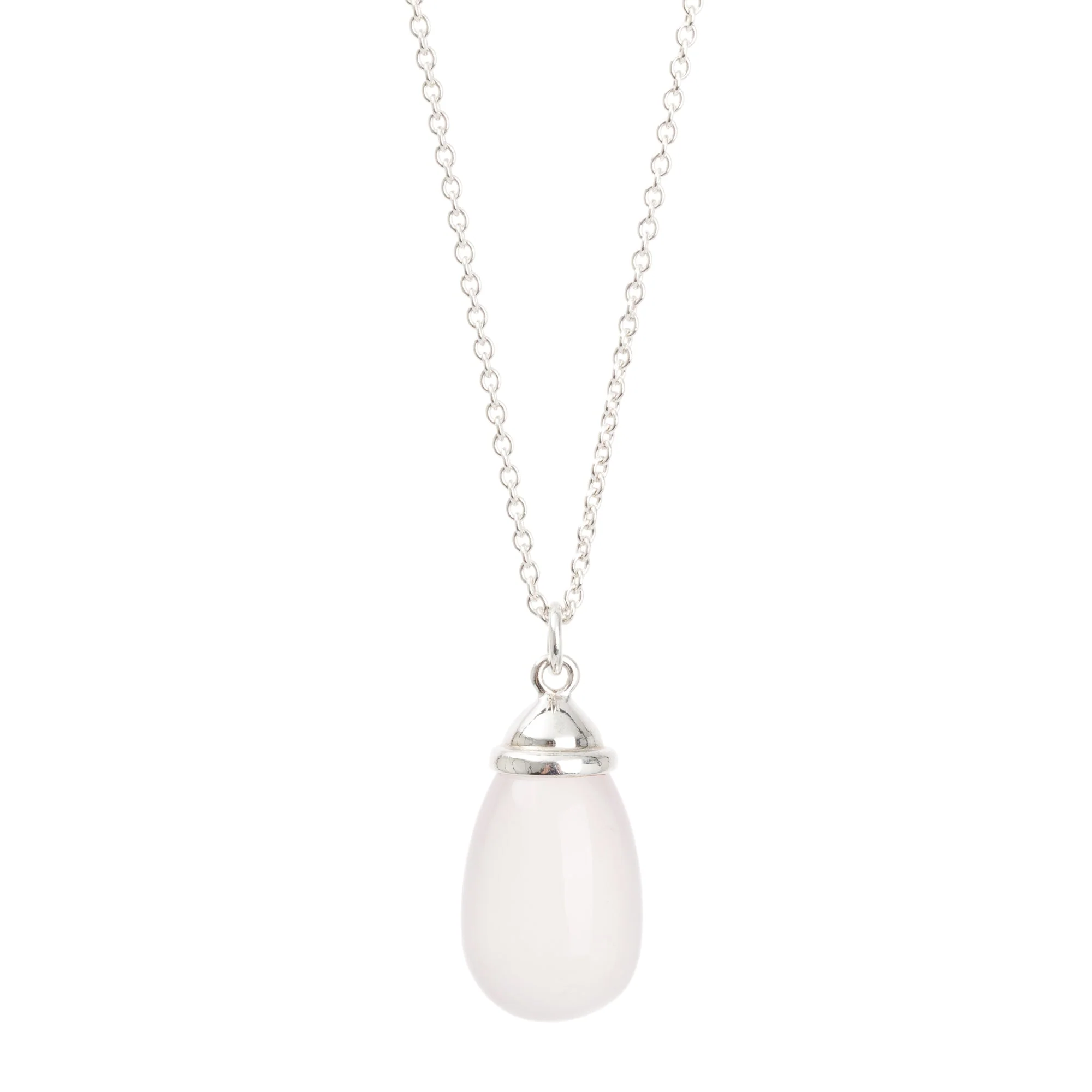 Tiffany & Co. Paloma Picasso Sterling Silver Rose Quartz Pendant Necklace w/ Box - Image 7