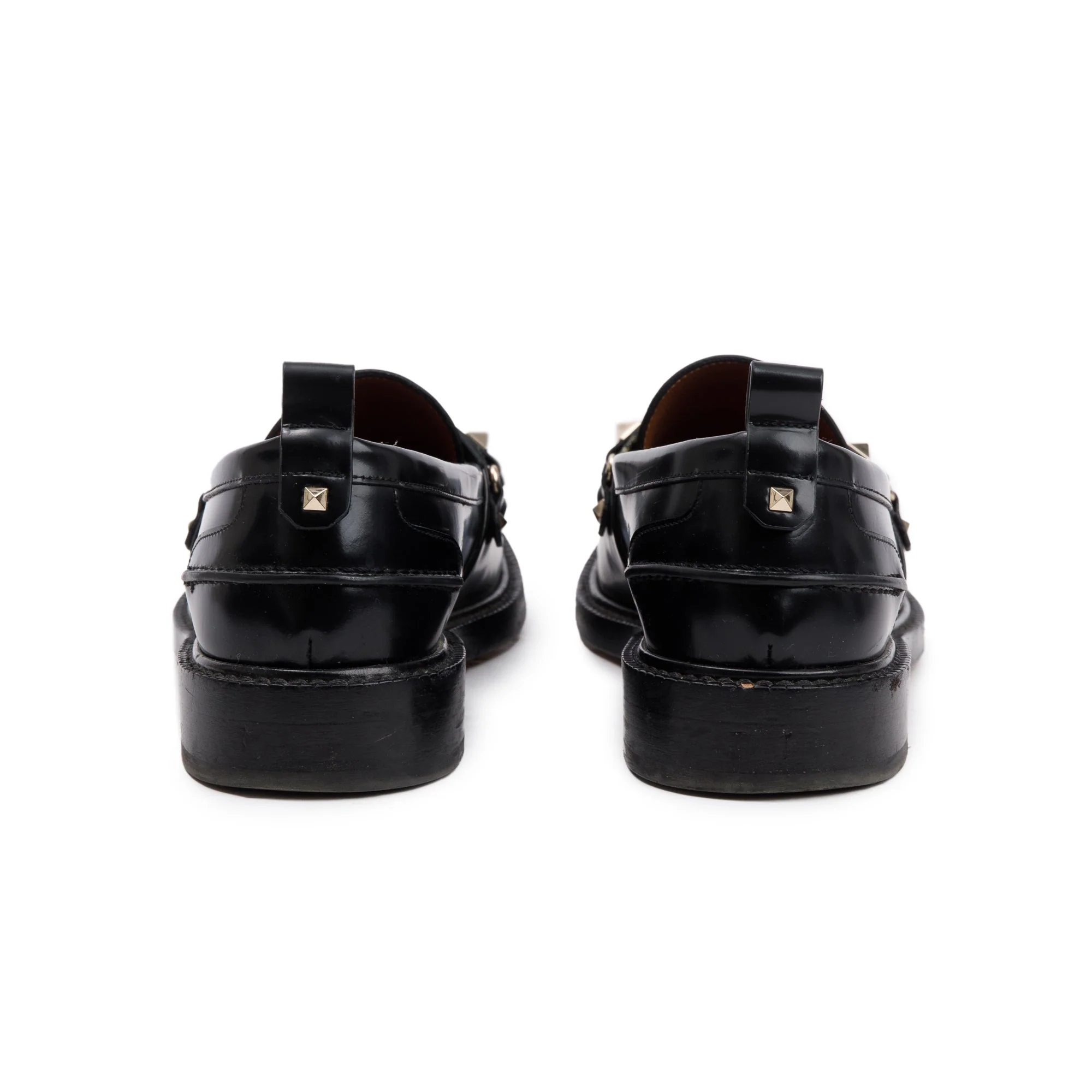 Valentino Black Calfskin Leather Rockstud Loafers, Size 36 w/ Box - Image 4