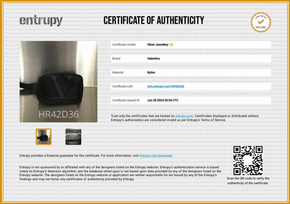 Valentino Black Nylon Leather Trimmed Vlogo Signature Small Belt Bag - Image 6