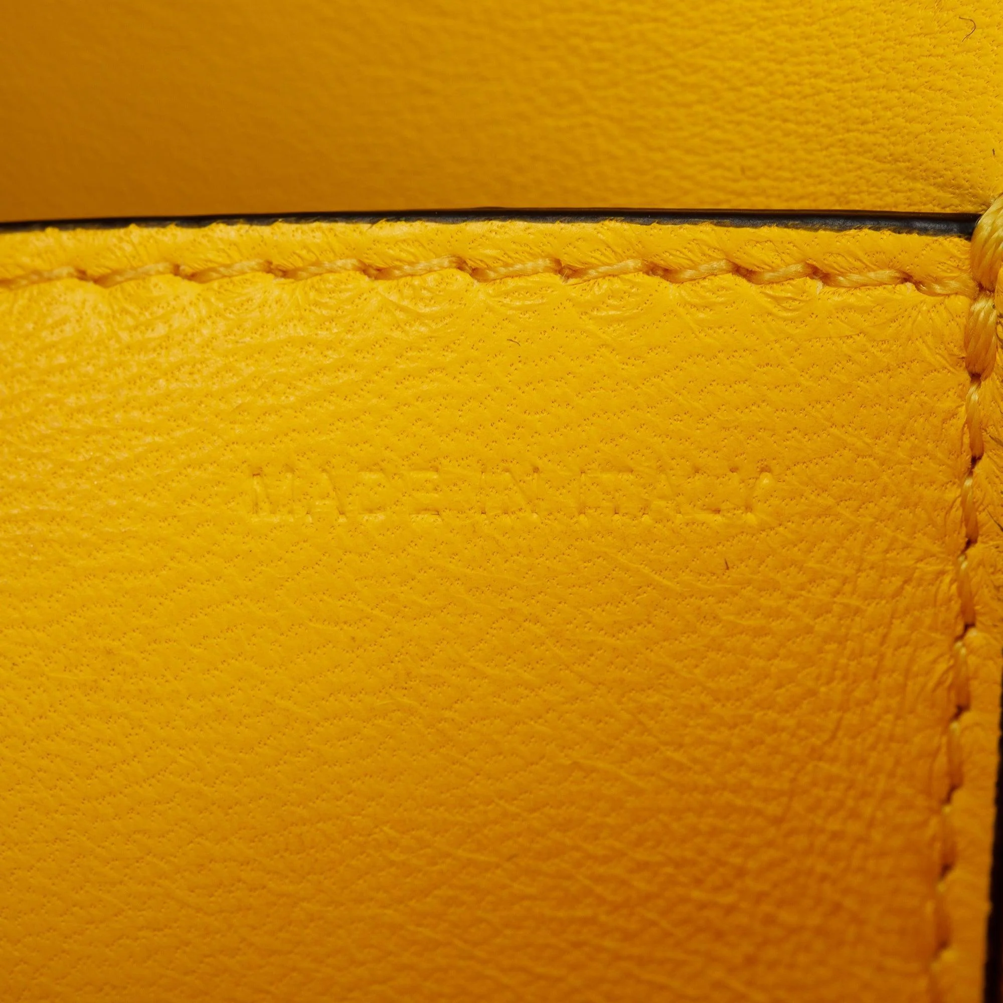 Valentino Yellow Calfskin Leather Vlogo Loco Shoulder Bag - Image 12